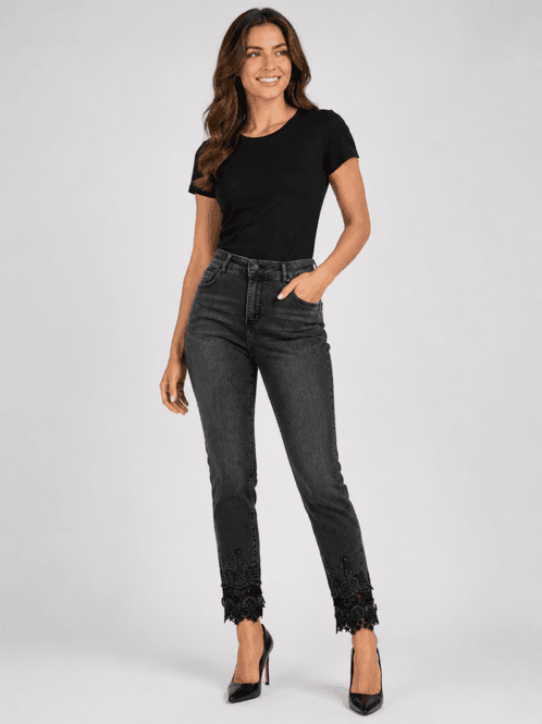 Hovedbilde Frank Lyman Sorte Jeans Med Stener