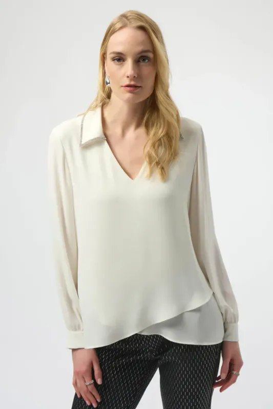 Joseph Ribkoff Georgette Flared Layered Topp 
