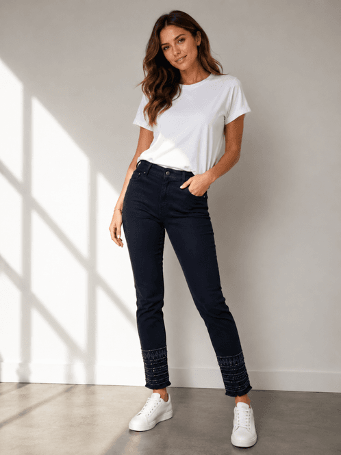 Hovedbilde Frank Lyman Mørkeblå Jeans 