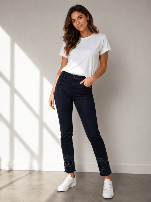Frank Lyman Mørkeblå Jeans 