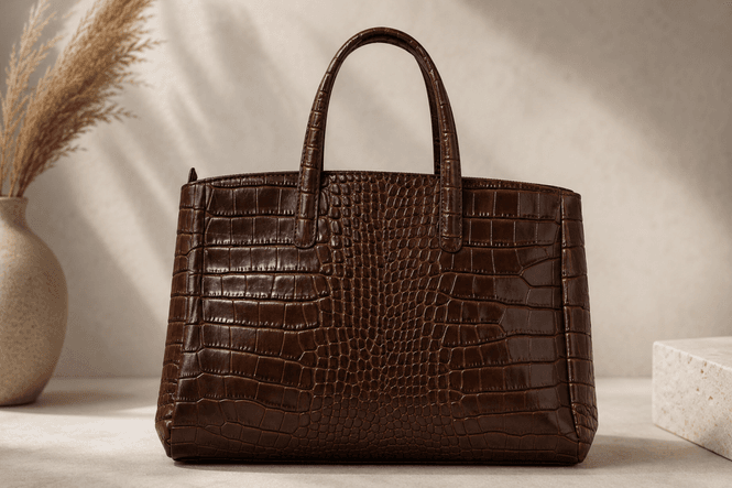 Hovedbilde Brun croco veske