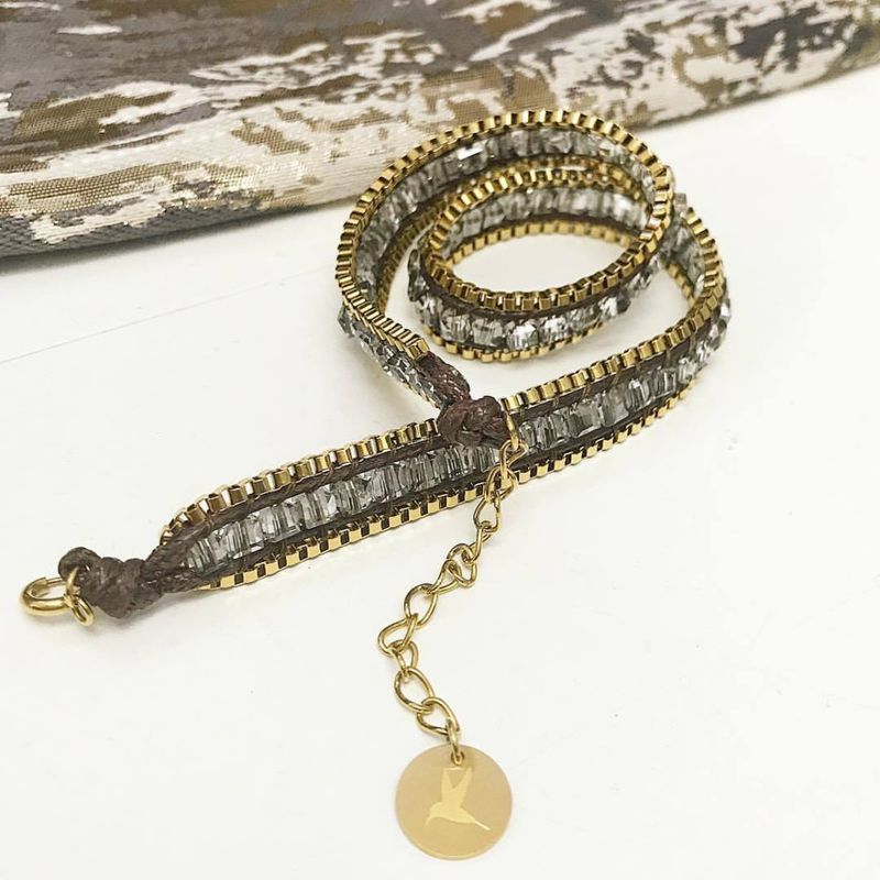 Armbånd wrap krystaller
