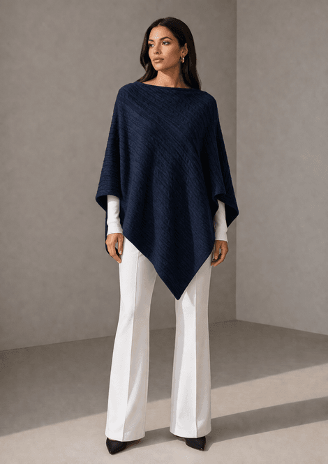 Hovedbilde Bibba Poncho Marineblå