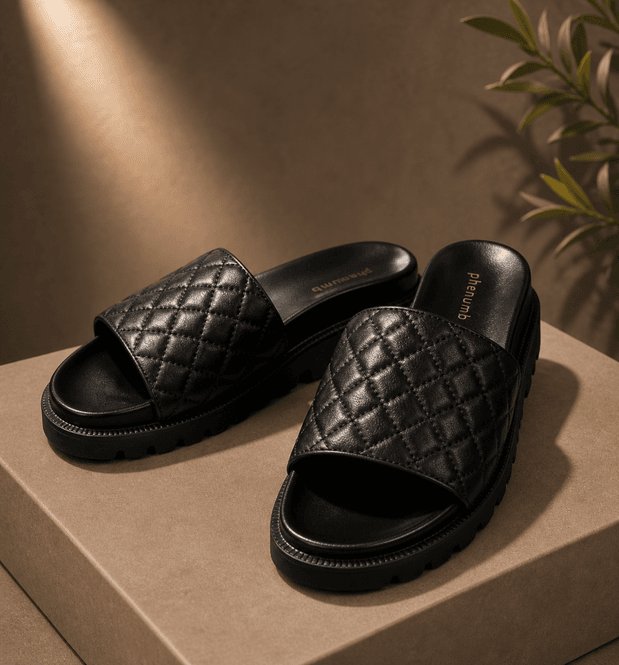 Hovedbilde Sorte Skinn Sandaler