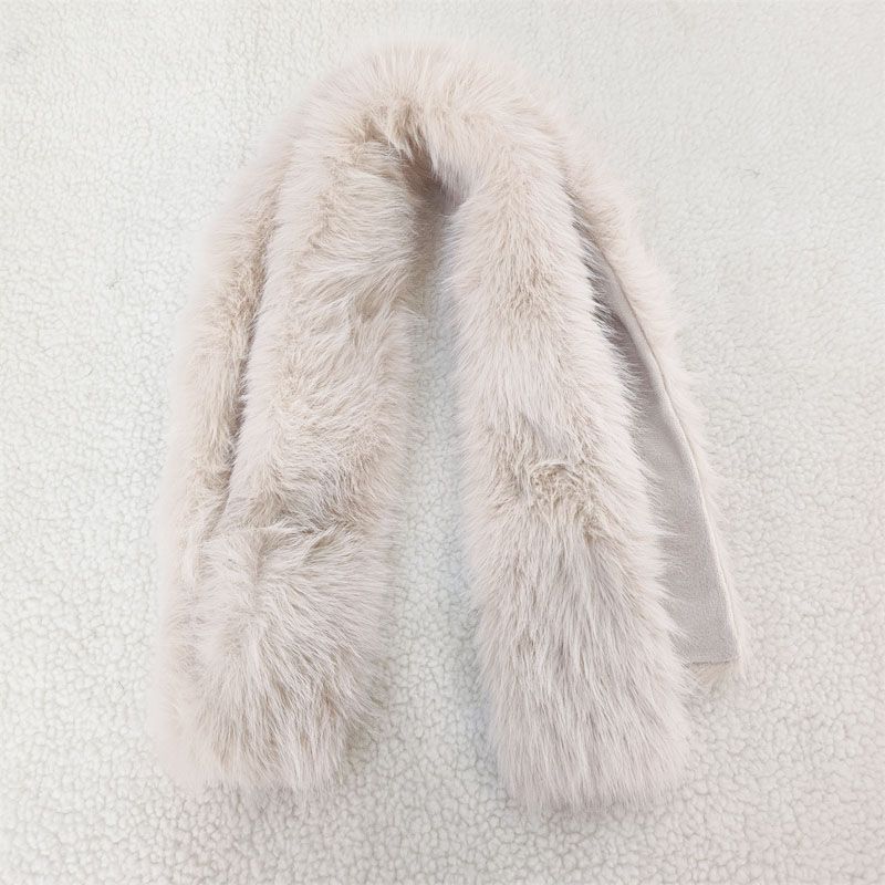 Lys beige pels sjal