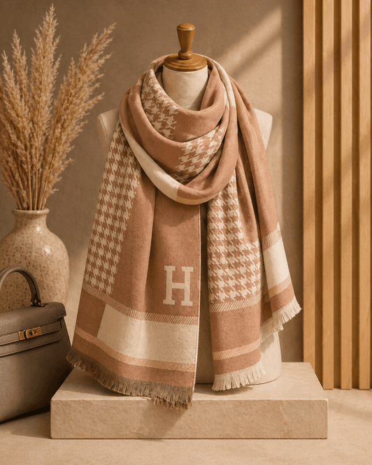Hovedbilde Endless Skjerf taupe og cream